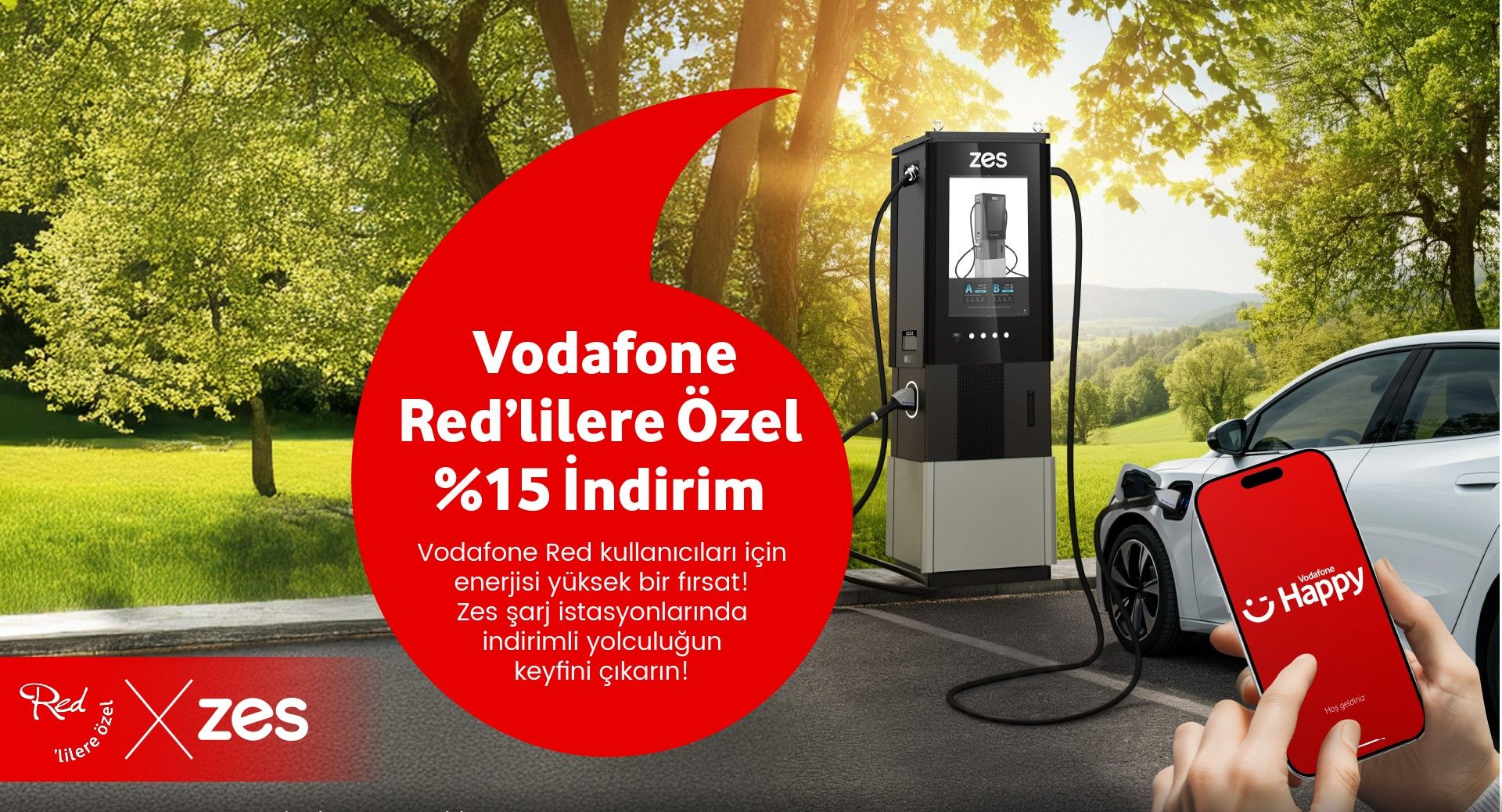Vodafone Red'lilere ZES'te %15 şarj indirimi