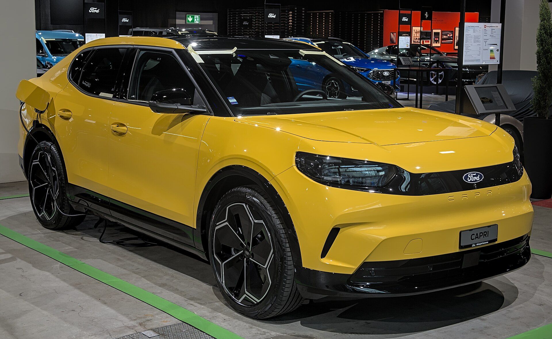 Ford Capri (2024, elektrikli), Auto Zürich 2024 fuarında ön çapraz görünüm